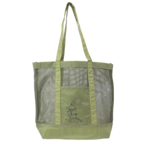 ムーミン トートバッグ サウナメッシュトート スナフキン オリーブ 北欧 キャラクター グッズ メール便可