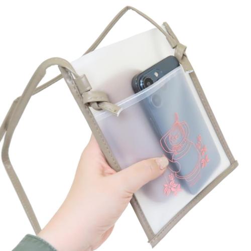 ムーミン ショルダーバッグ EVA サコッシュ リトルミイ グレージュ 北欧 キャラクター グッズ メール便可