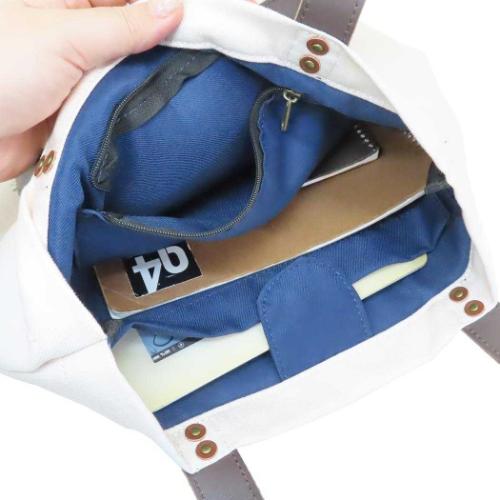 ムーミン トートバッグ レザーxコットン PCトート パパママ ブラック 北欧 キャラクター グッズ