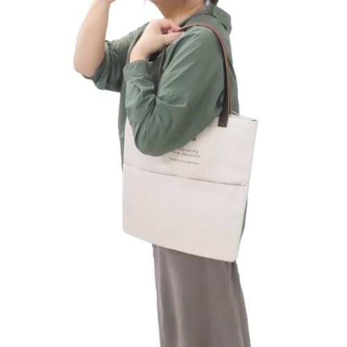 ムーミン トートバッグ レザーxコットン PCトート スナフキン ネイビー 北欧 キャラクター グッズ