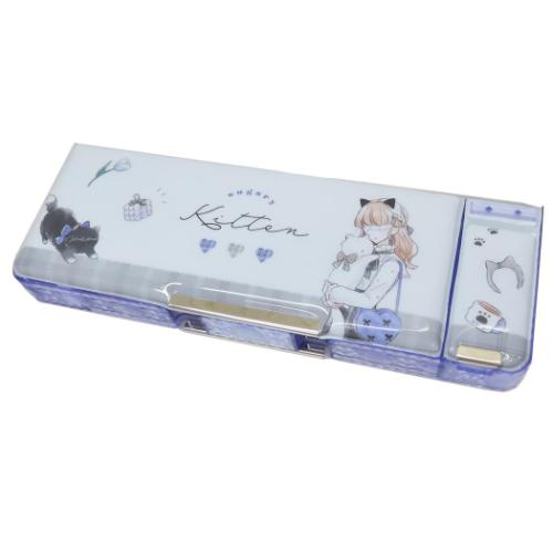 LIKEオルチャン 筆箱 消しゴムポケット付両面開きペンケース 新入学 かわいい グッズ