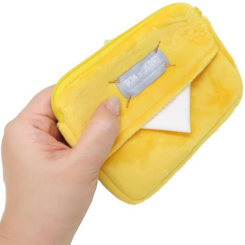 トムとジェリー ミニポーチ ミニティッシュポーチ イエロー ワーナーブラザース キャラクター グッズ メール便可