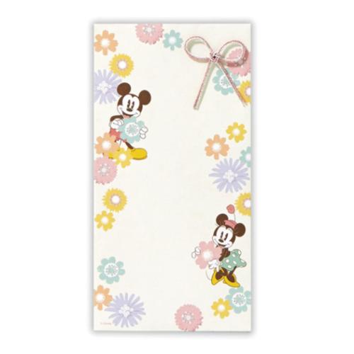 ディズニー 祝儀袋 金封 DN無地フラワー ミッキー ミニー キャラクター お祝い袋 グッズ メール便可