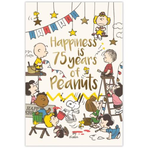 スヌーピー POSTCARD ポストカード SN箔AG 75thお祝い準備 ピーナッツ キャラクター グッズ メール便可