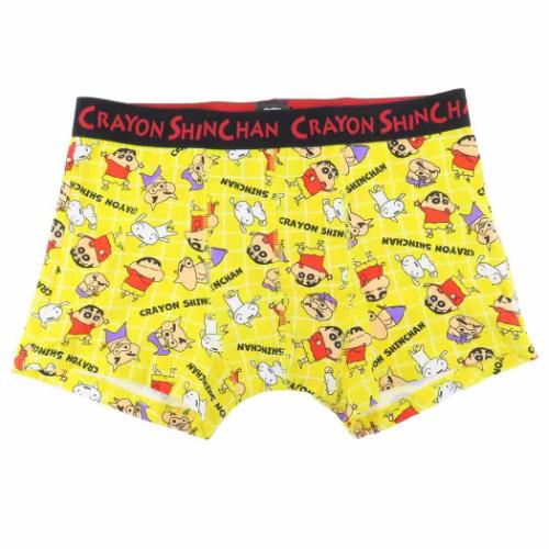 クレヨンしんちゃん 男性用下着 ボクサーブリーフ チェック アニメキャラクター グッズ メール便可