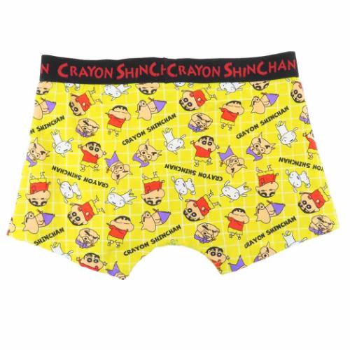 クレヨンしんちゃん 男性用下着 ボクサーブリーフ チェック アニメキャラクター グッズ メール便可