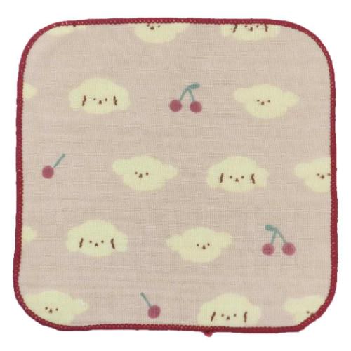 ミニタオル ガーゼミニミニタオル15cm チェリープードル 新学期準備雑貨 グッズ メール便可