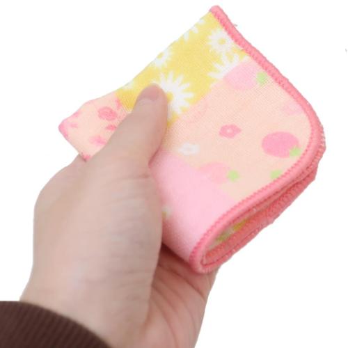 ミニタオル ガーゼミニミニタオル15cm フラワーパッチワーク 新学期準備雑貨 グッズ メール便可