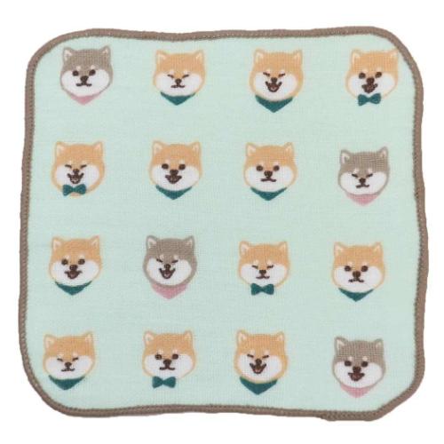 ミニタオル ガーゼミニミニタオル15cm 柴犬 新学期準備雑貨 グッズ メール便可