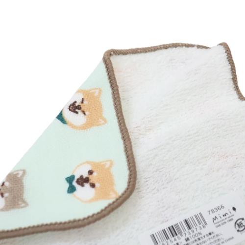 ミニタオル ガーゼミニミニタオル15cm 柴犬 新学期準備雑貨 グッズ メール便可