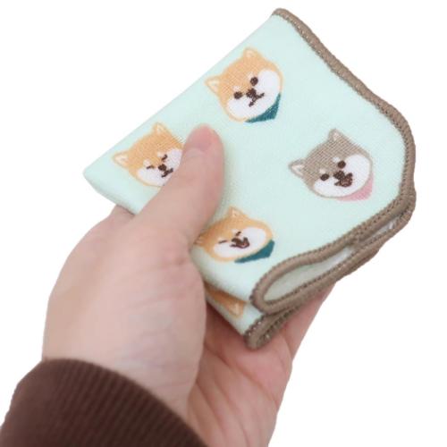 ミニタオル ガーゼミニミニタオル15cm 柴犬 新学期準備雑貨 グッズ メール便可