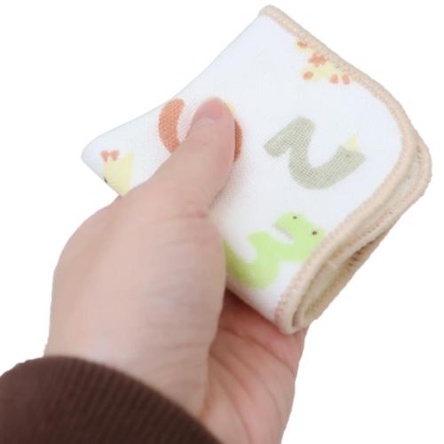 ミニタオル ガーゼミニミニタオル15cm アニマルナンバー 新学期準備雑貨 グッズ メール便可