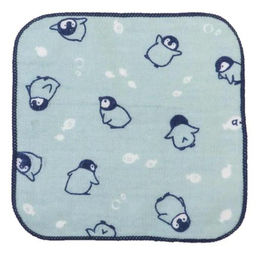 ミニタオル ガーゼミニミニタオル15cm ペンギン 新学期準備雑貨 グッズ メール便可