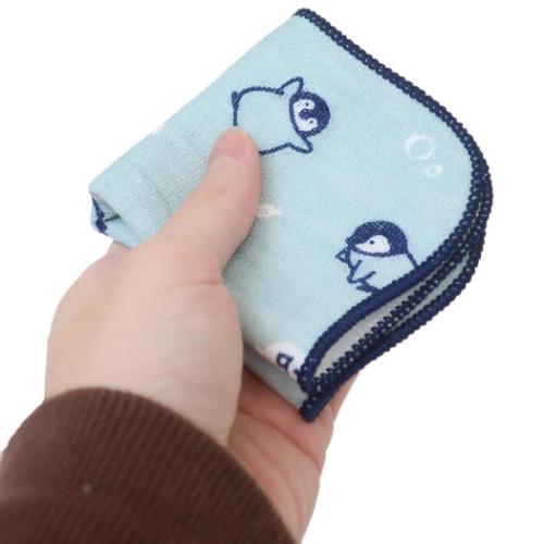 ミニタオル ガーゼミニミニタオル15cm ペンギン 新学期準備雑貨 グッズ メール便可
