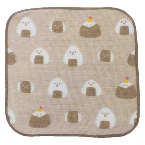 ミニタオル ガーゼミニミニタオル15cm おにぎり 新学期準備雑貨 グッズ メール便可