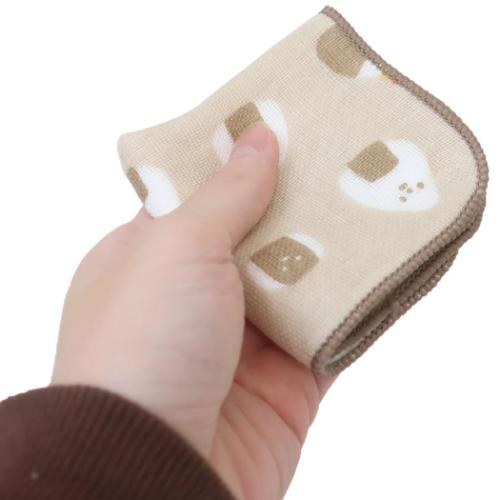ミニタオル ガーゼミニミニタオル15cm おにぎり 新学期準備雑貨 グッズ メール便可
