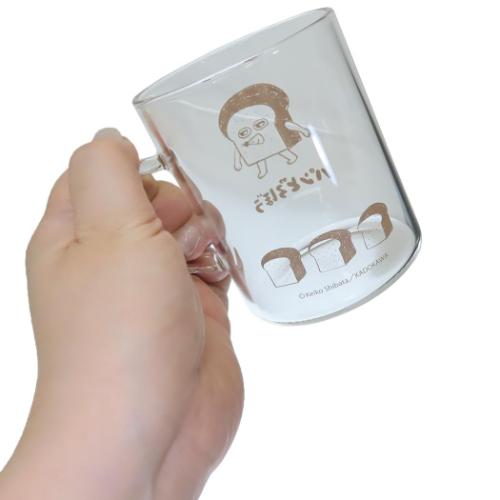 パンどろぼう マグカップ 耐熱ガラスマグ ブラウン 絵本キャラクター グッズ