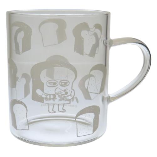 パンどろぼう マグカップ 耐熱ガラスマグ ホワイト 絵本キャラクター グッズ