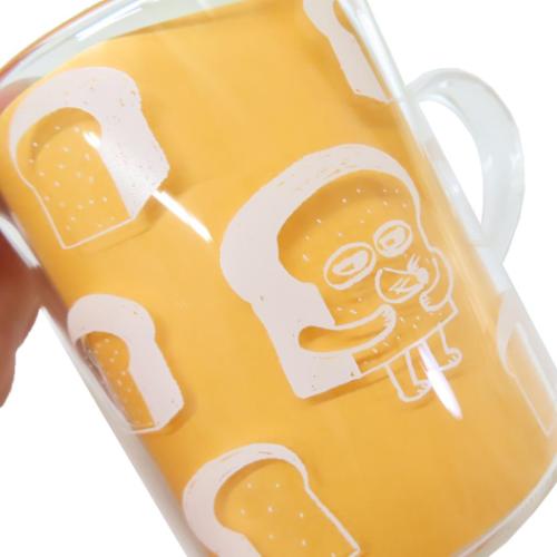 パンどろぼう マグカップ 耐熱ガラスマグ ホワイト 絵本キャラクター グッズ