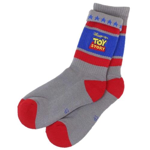 トイストーリー 女性用靴下 カラフルラインソックス レディース ロゴ ディズニー キャラクター グッズ メール便可