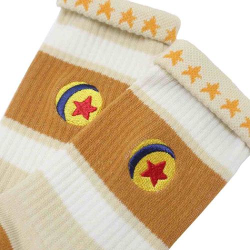 トイストーリー 女性用靴下 カラフルラインソックス レディース ピクサーボール ディズニー キャラクター グッズ メール便可