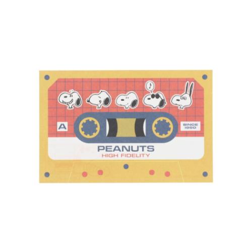 スヌーピー メモ帳 カセットテープメモ PNVC フェイス ピーナッツ キャラクター グッズ メール便可