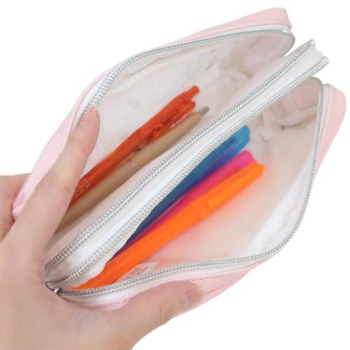 MOGUNYAN ペンポーチ ツインファスナーペンケース いちごパフェ 新入学 かわいい グッズ