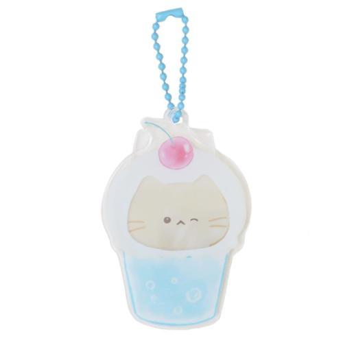 MOGUNYAN キーチェーン おきがえキーホルダー クリームソーダ かわいい グッズ メール便可