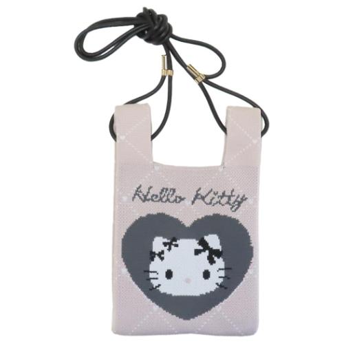 ハローキティ ミニショルダーバッグ IP ベビールー ニット調生地ミニショルダー heart サンリオ キャラクター グッズ メール便可