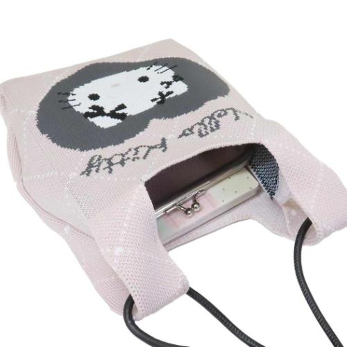 ハローキティ ミニショルダーバッグ IP ベビールー ニット調生地ミニショルダー heart サンリオ キャラクター グッズ メール便可