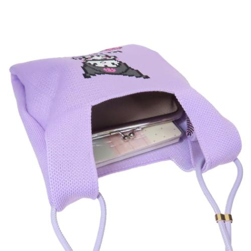 クロミ ミニショルダーバッグ IP ベビールー ニット調生地ミニショルダー KUROMI サンリオ キャラクター グッズ メール便可