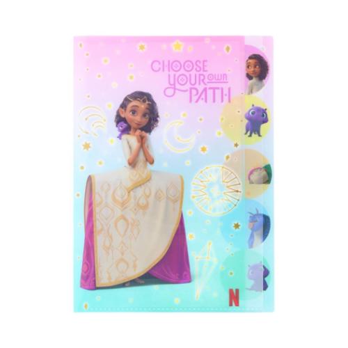 エリアンと魔法の絆 ポケットファイル ダイカットクリアファイル5P ピンク キャラクター グッズ メール便可