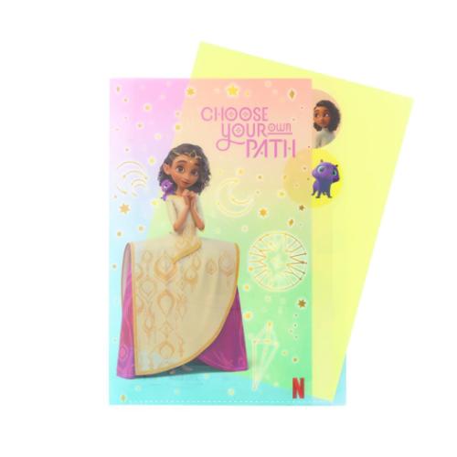 エリアンと魔法の絆 ポケットファイル ダイカットクリアファイル5P ピンク キャラクター グッズ メール便可