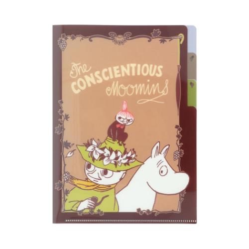ムーミン ポケットファイル クリアファイルA5 3P チョコレート 北欧 キャラクター グッズ メール便可