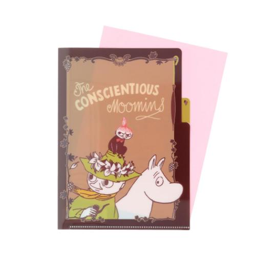 ムーミン ポケットファイル クリアファイルA5 3P チョコレート 北欧 キャラクター グッズ メール便可