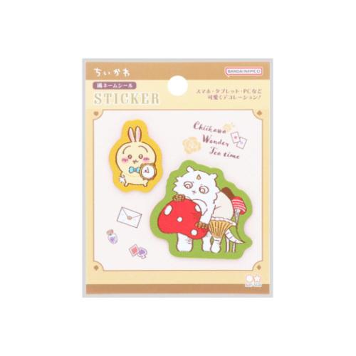 ちいかわ 刺繍ステッカー 織ネームシール うさぎ＆あのこ キャラクター グッズ メール便可