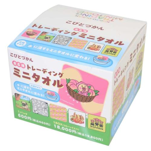 こびとづかん ハンドタオル トレーディングミニタオル 全6種 30個入セット キャラクター グッズ