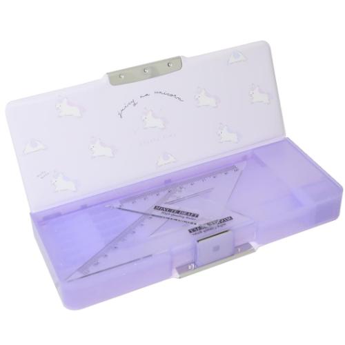 ジューシーなユニコーン 筆箱 コンパクト両面開きペンケース 新入学 かわいい グッズ