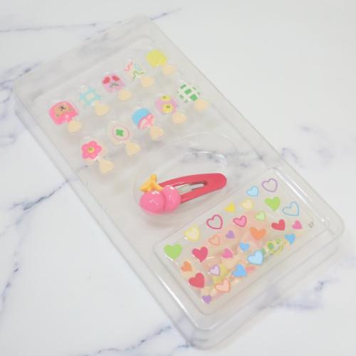 キッズコスメ キッズネイルチップセット カラフルポップ キッズサイズ グッズ メール便可