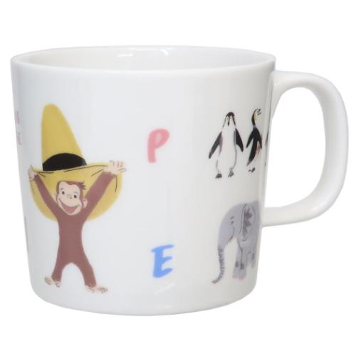 おさるのジョージ マグカップ キャラクターマグカップ in the city 総柄 絵本キャラクター グッズ