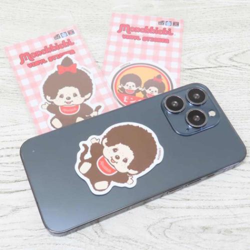 モンチッチ ダイカットシール ビニールステッカー MONCHICHI RETRO PAIR キャラクター グッズ メール便可