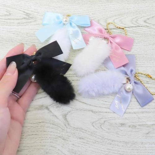 ミャウデイ マスコット リボンファーチャーム かわいい グッズ メール便可
