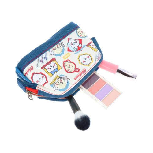 ちいかわ コスメポーチ デニムポーチ ワイヤー入 みんな キャラクター グッズ
