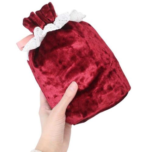 水森亜土 巾着袋 レース＆ベロア巾着 キス キャラクター グッズ メール便可