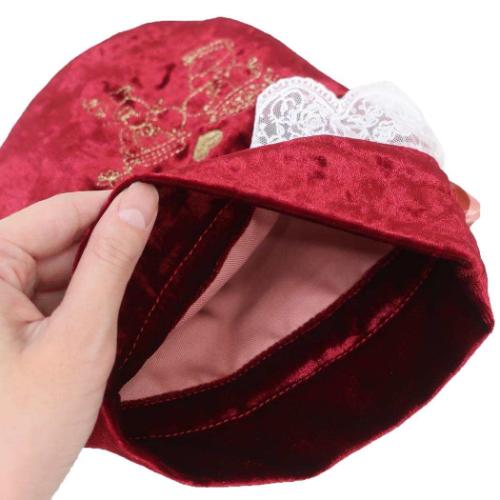 水森亜土 巾着袋 レース＆ベロア巾着 キス キャラクター グッズ メール便可