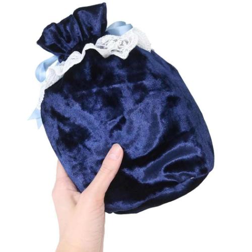 水森亜土 巾着袋 レース&ベロア巾着 ほし キャラクター グッズ メール便可