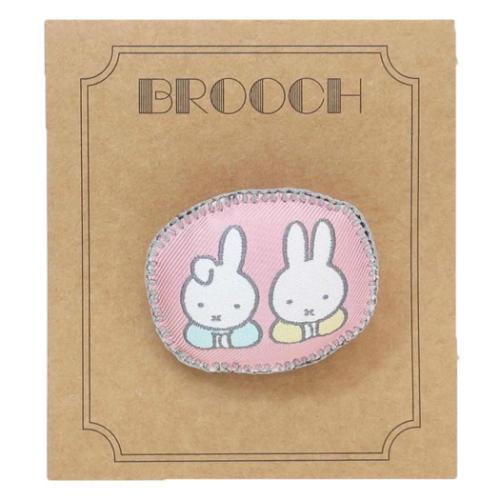 ミッフィー バッジ ジャガード ブローチ フタリ ディックブルーナ 絵本キャラクター グッズ メール便可