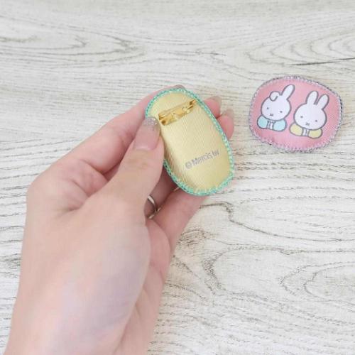 ミッフィー バッジ ジャガード ブローチ ハナガラ ディックブルーナ 絵本キャラクター グッズ メール便可