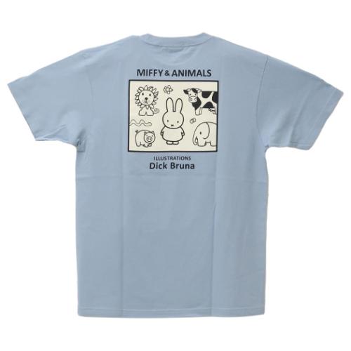 ミッフィー Tシャツ MIFFY ＆ ANIMALS Lサイズ ディックブルーナ 絵本キャラクター グッズ メール便可