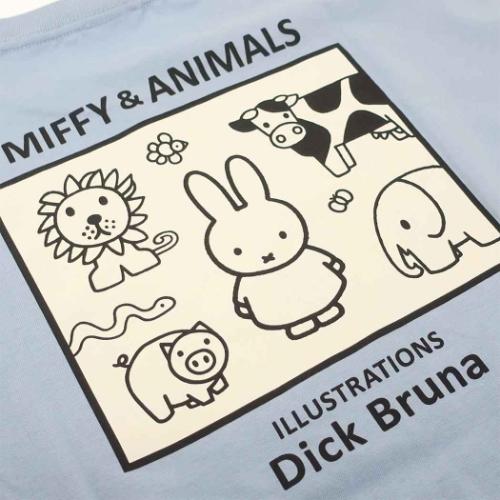 ミッフィー Tシャツ MIFFY ＆ ANIMALS Lサイズ ディックブルーナ 絵本キャラクター グッズ メール便可